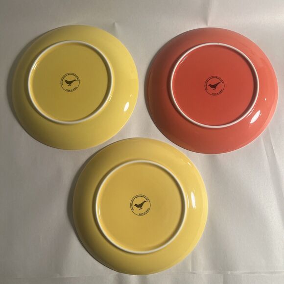 3 Anthropologie dessert lunch snack plates 8 inches Abstract Lines Dots - Picture 4 of 7